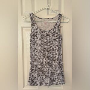 Women’s Fun Adorable Comfy Maternity Polka Dot Tank Top-Black, and Tan